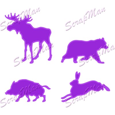 Набор ножей для вырубки "Forest Animals" (Лесные звери) от ScrapMan